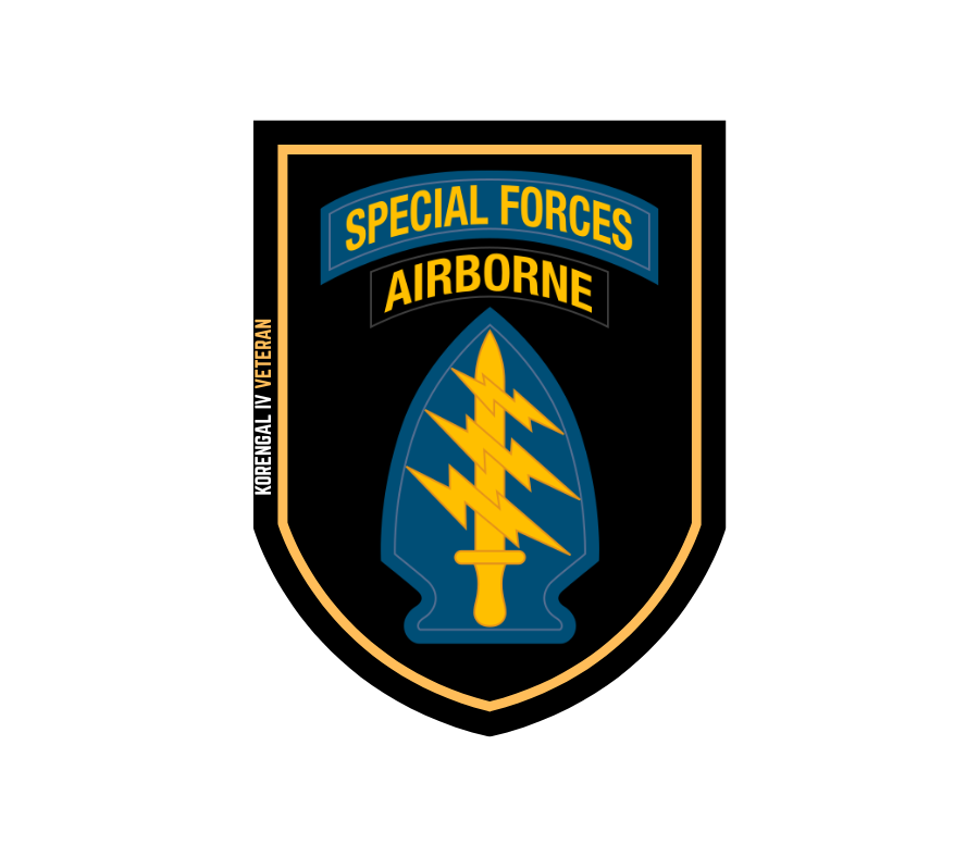 Korengal IV Veteran támogatói Special force-Airborne felvarró