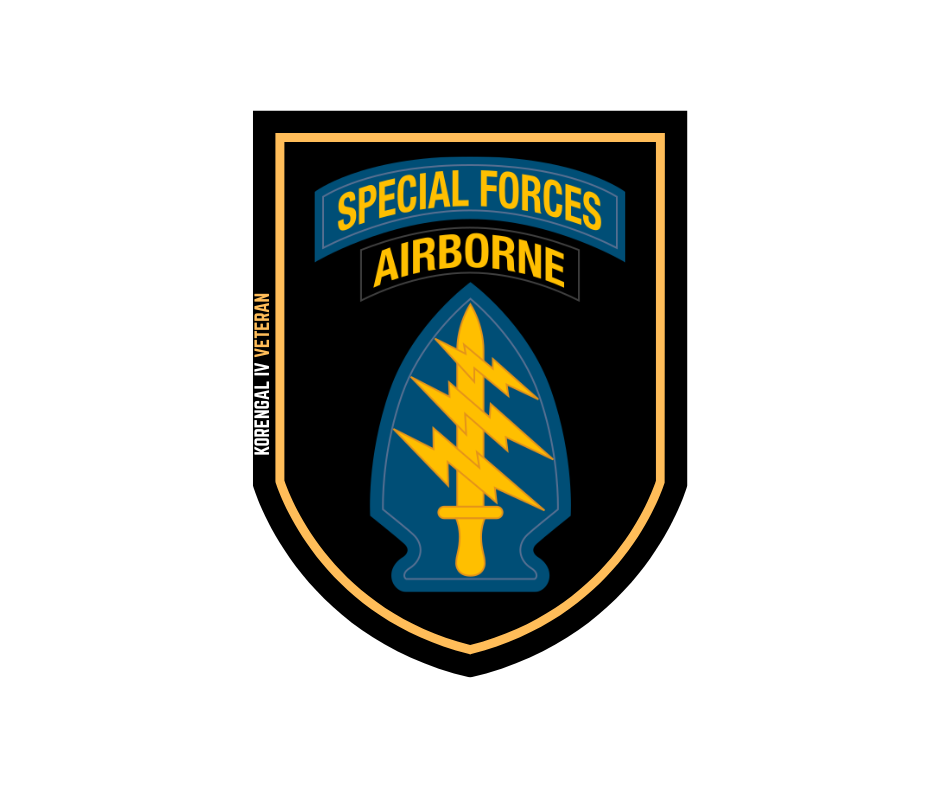 Korengal IV Veteran támogatói Special force-Airborne felvarró